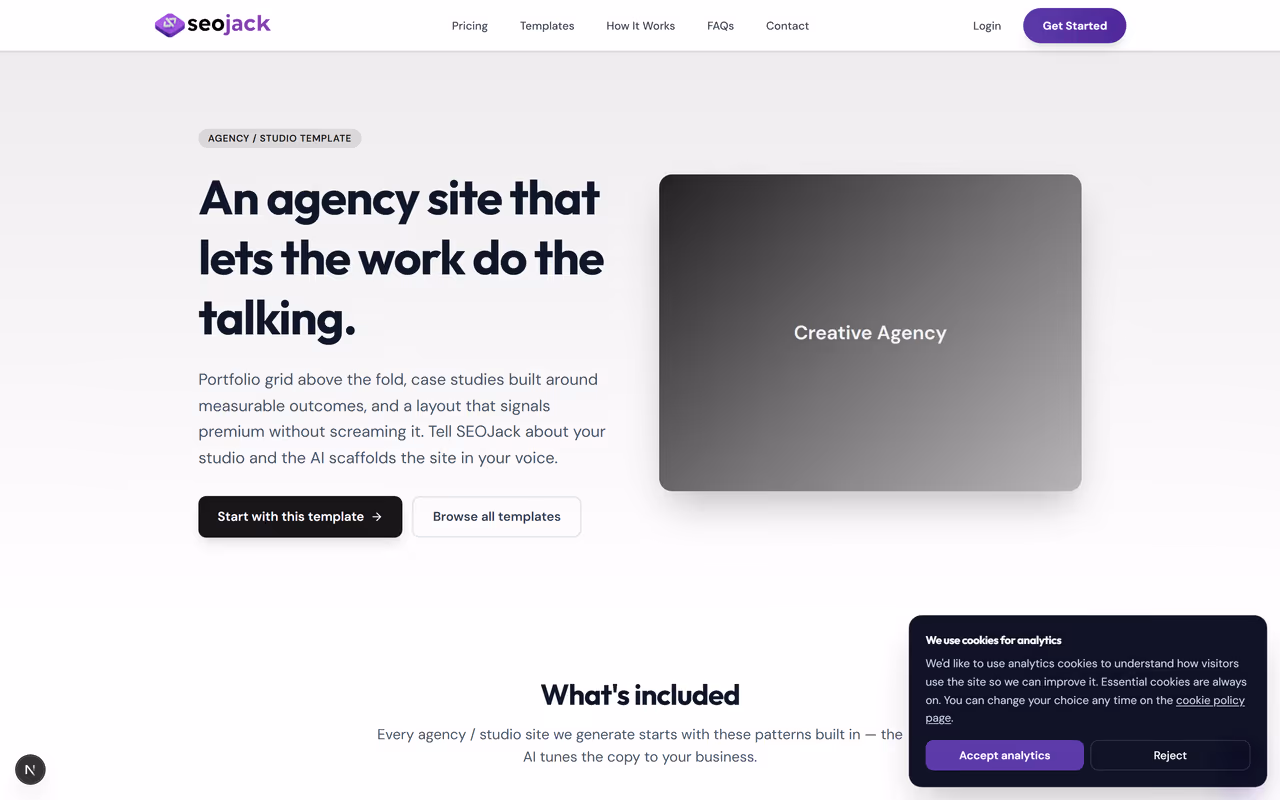 Creative Agency website template preview