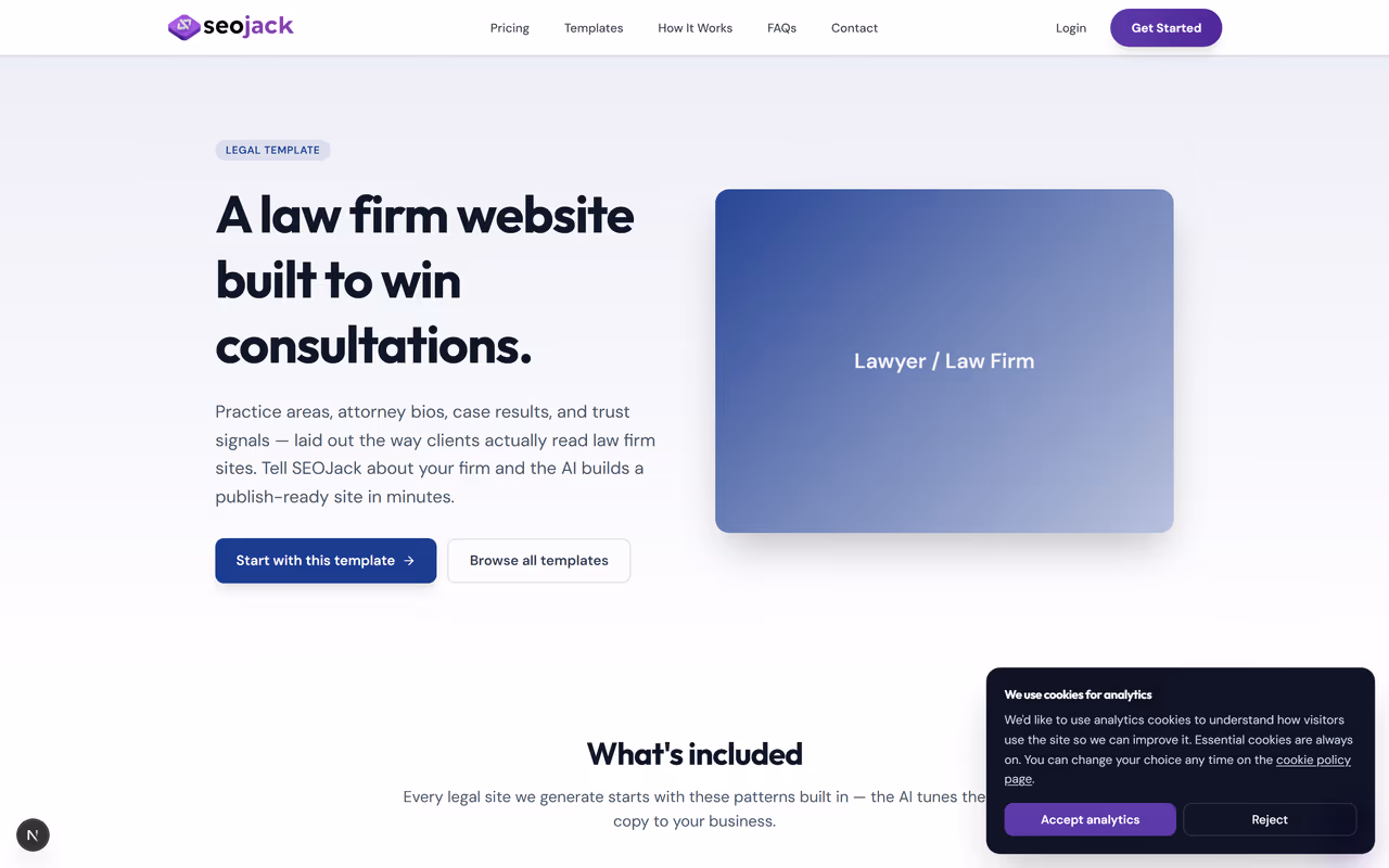 Lawyer / Law Firm website template preview