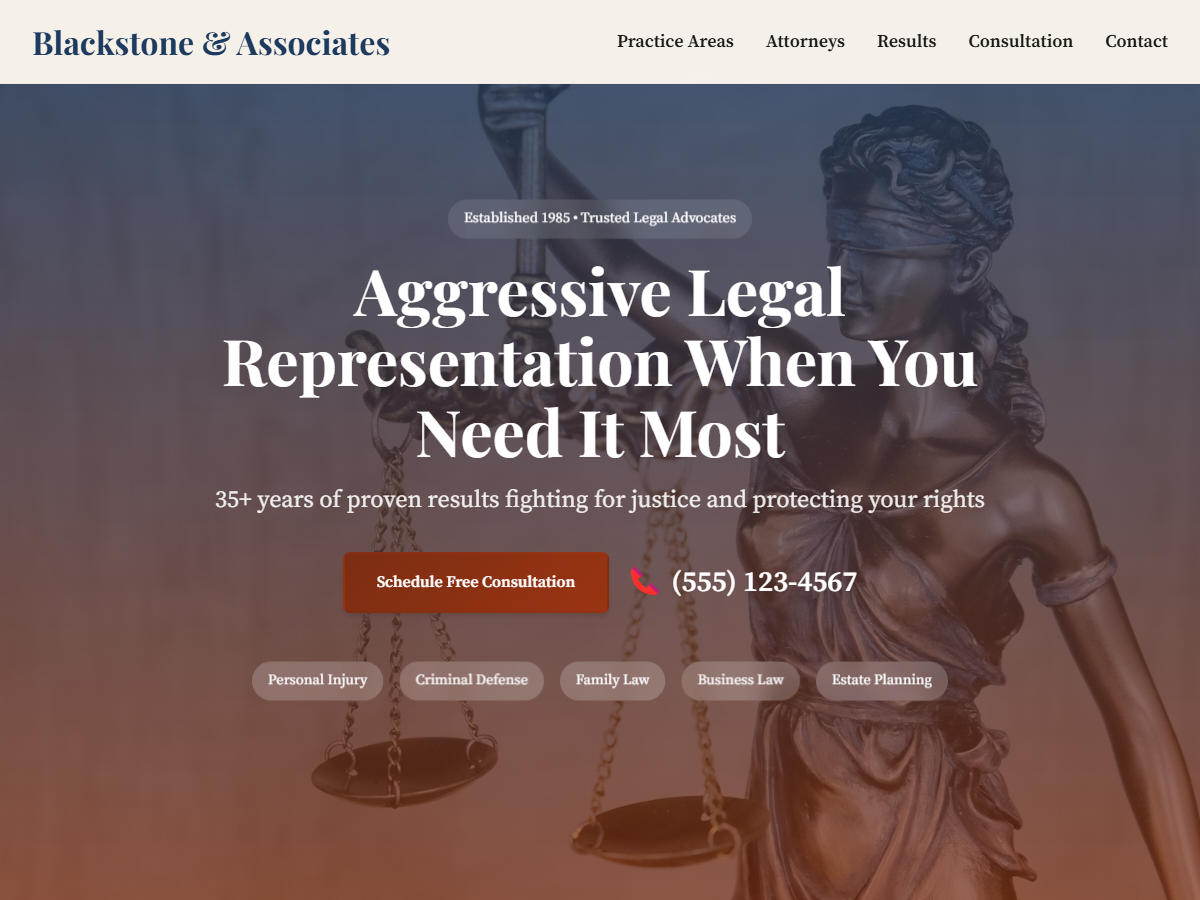 Blackstone & Associates template preview