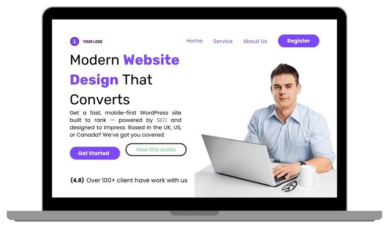 Alt Text: Modern website design that converts with affordable monthly pricing
